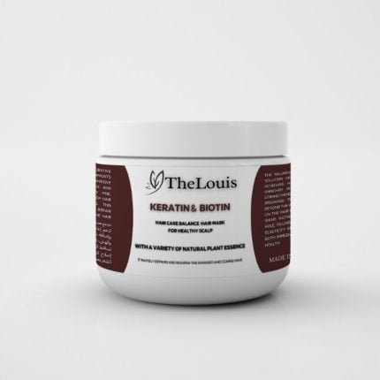 Keratin and Biotin-infused hair mask - a nourishing treatment for healthier, stronger hair.