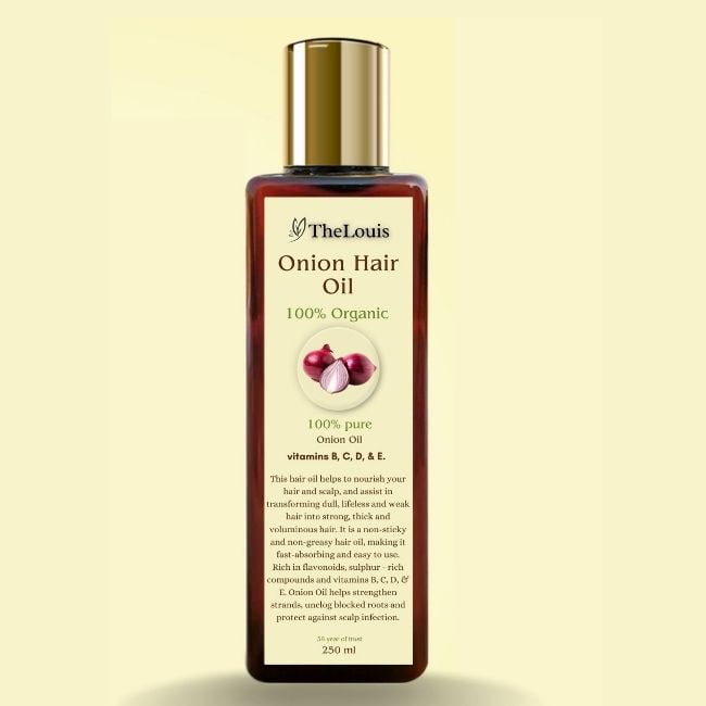 Bottle of Onion Hair Oil - a natural solution for strong and healthy hair