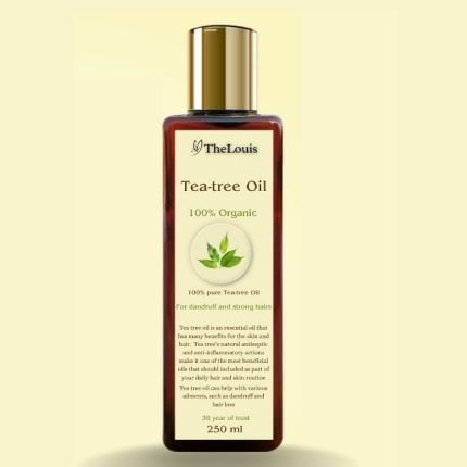 Bottle of Tea Tree Hair Oil - a natural solution for a healthy scalp and revitalized hair.