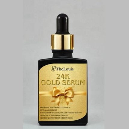 A decadent skincare elixir infused with pure 24-karat gold flakes. This opulent serum enhances radiance, promotes a youthful glow, and indulges the skin with a touch of luxury. Ideal for nourishing, firming, and revitalizing the complexion. Elevate your skincare routine with the regal essence of 24k gold